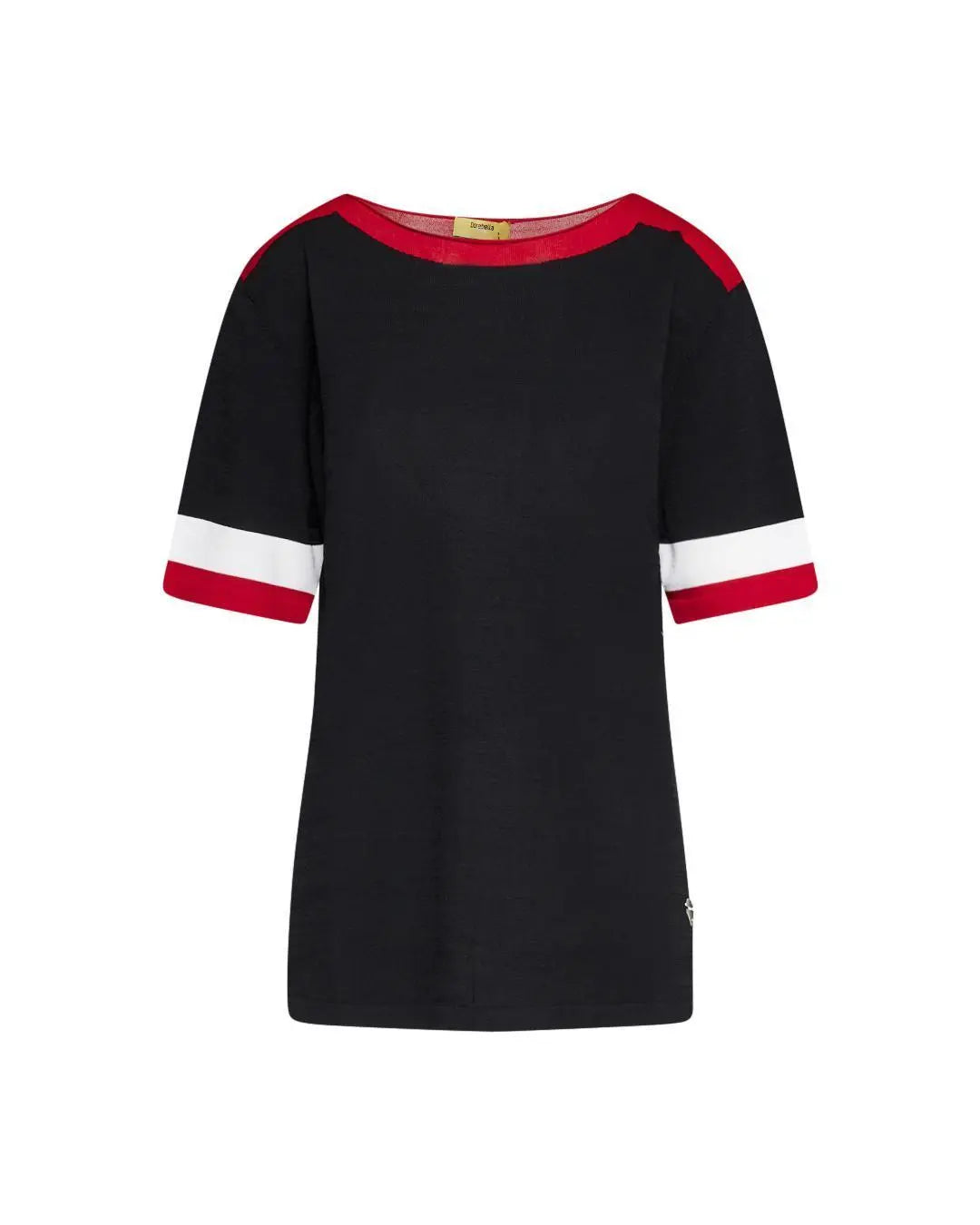 Maglia profili a contrasto NERO DORABELLA PIU'