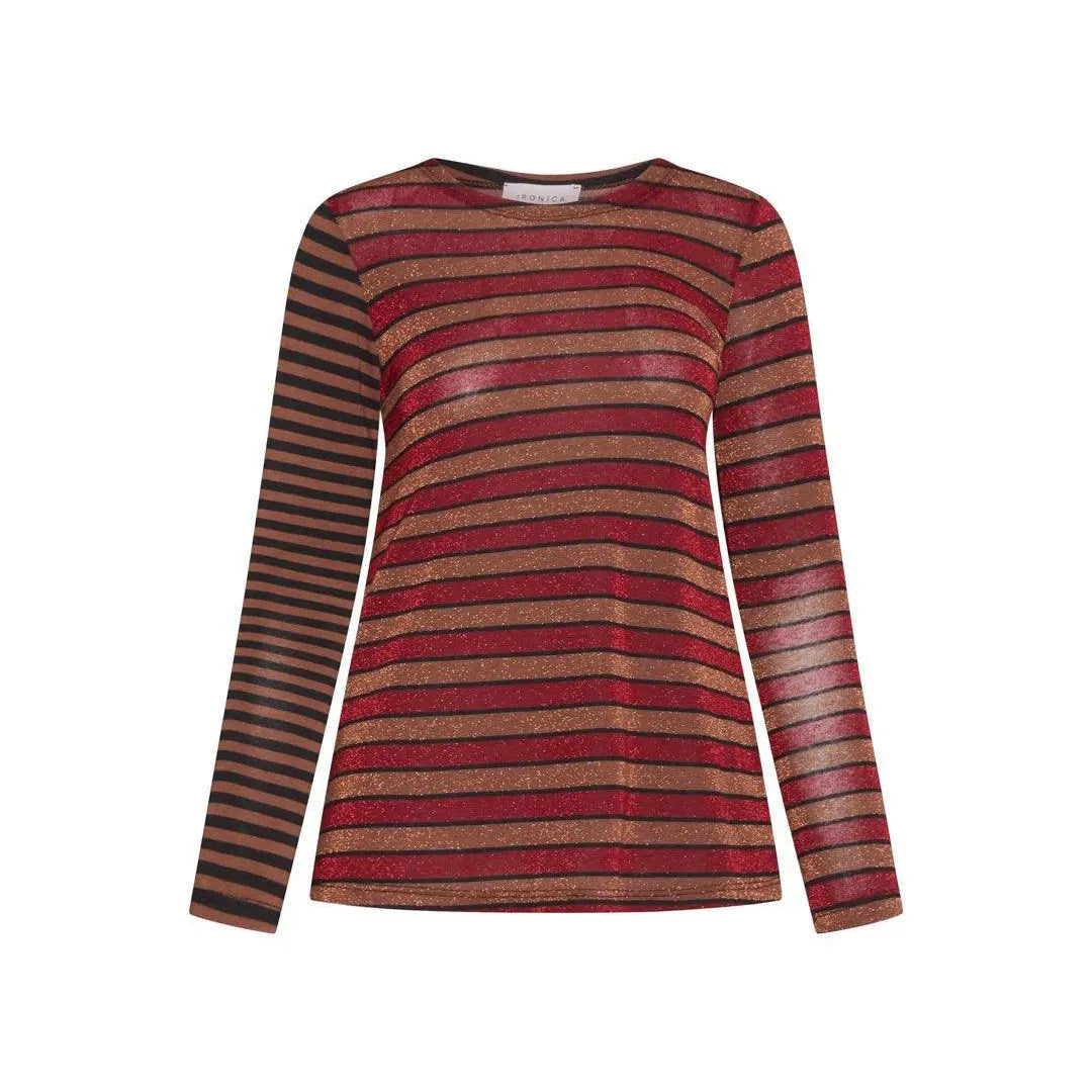 Maglia rigata INDIA-TABACCO IRONICA 3XL