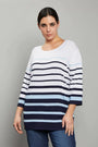 Maglia righe BIANCO DORABELLA CURVY XL