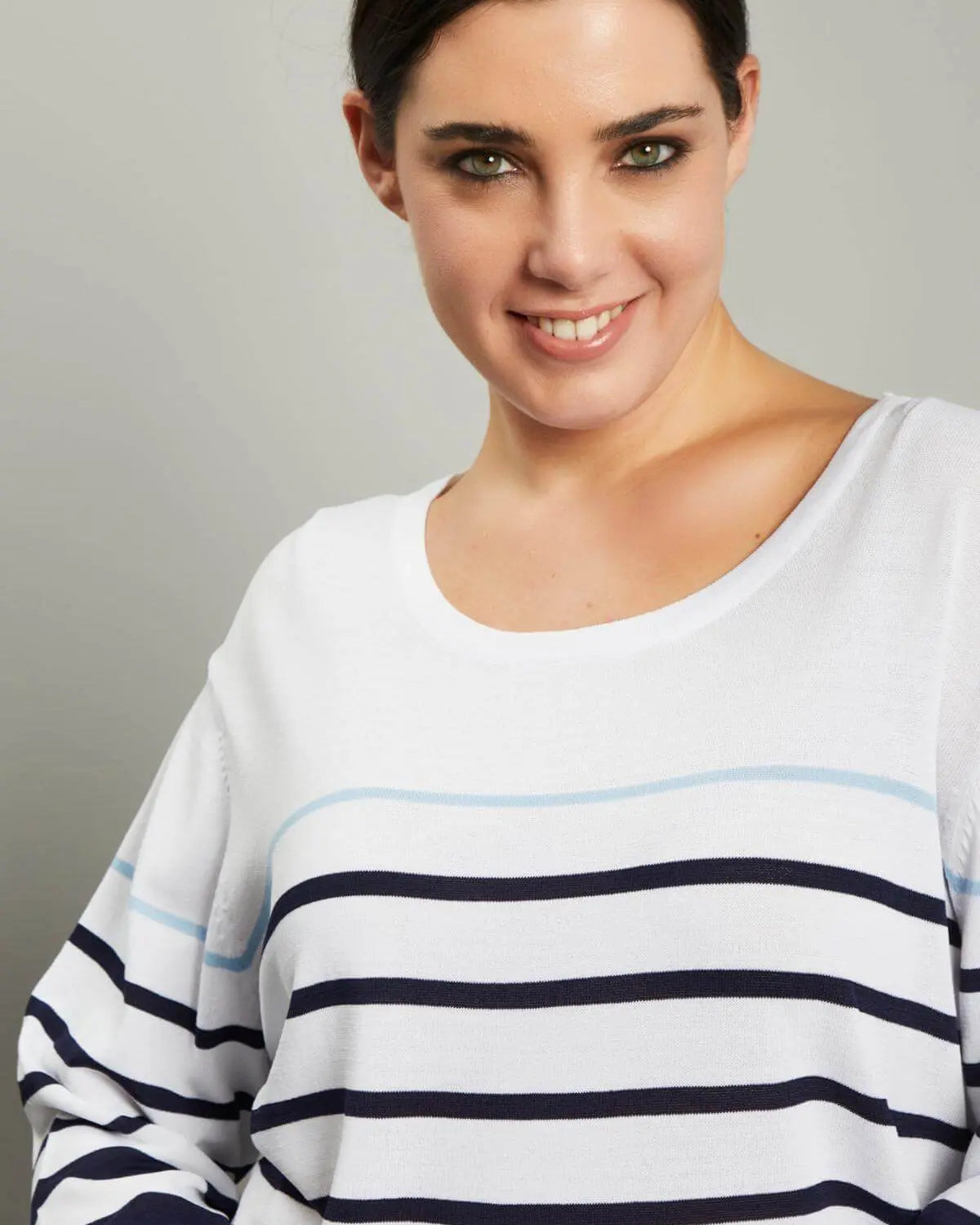 Maglia righe BIANCO DORABELLA CURVY