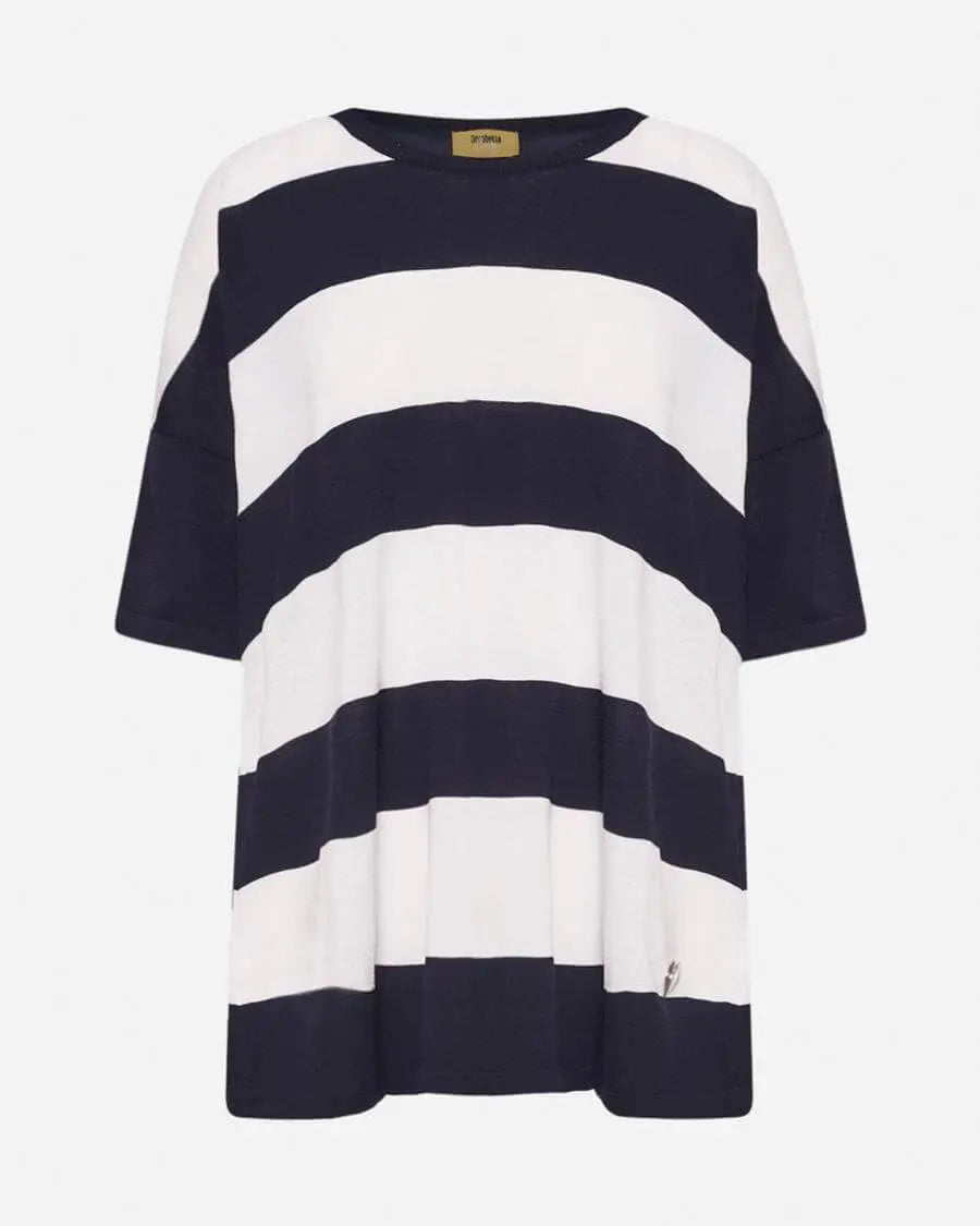 Maglia righe BLUE NAVY DORABELLA CURVY