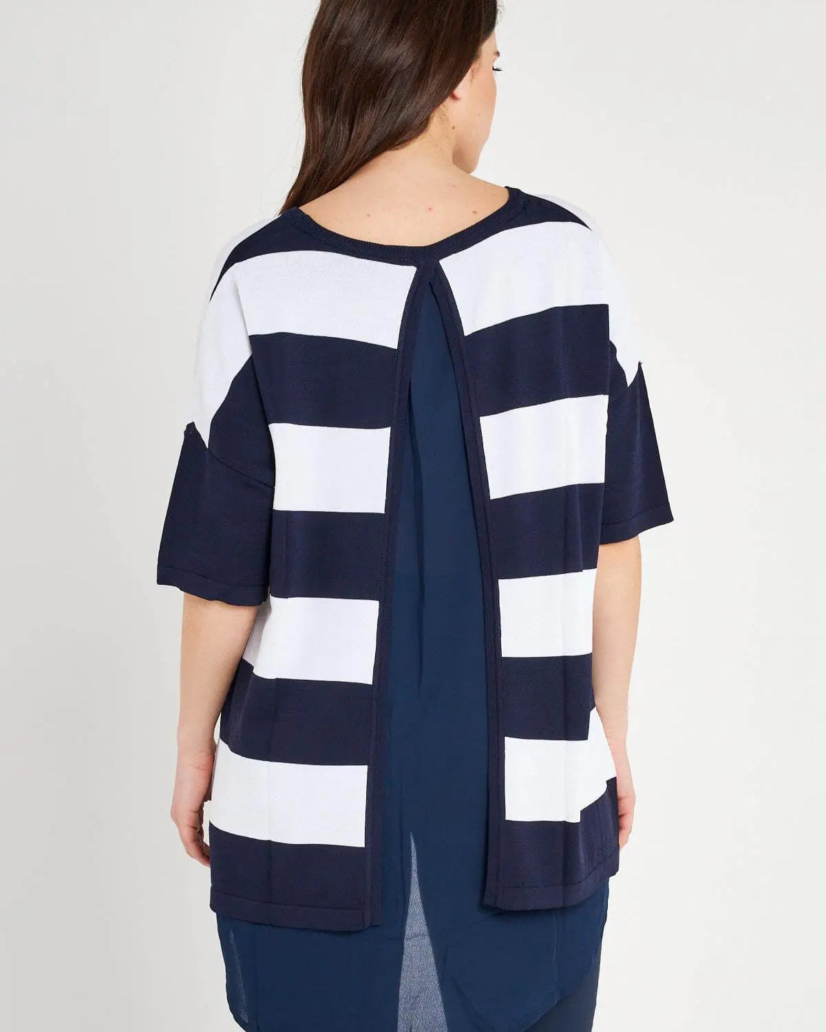Maglia righe BLUE NAVY DORABELLA CURVY