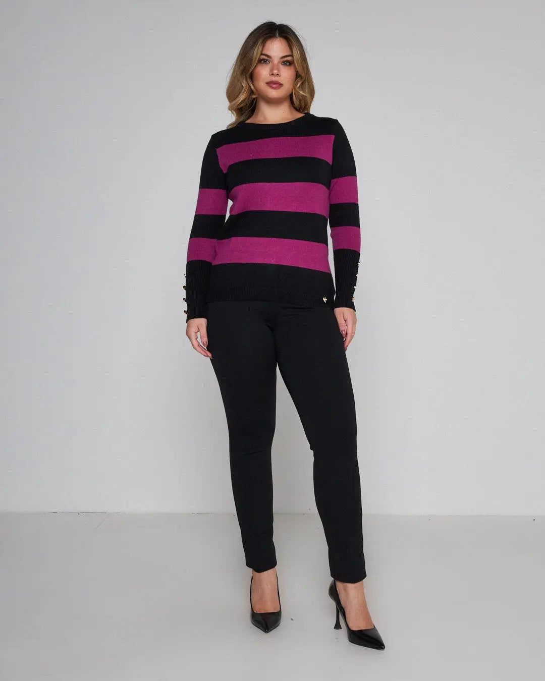 Maglia righe CICLAMINO DORABELLA