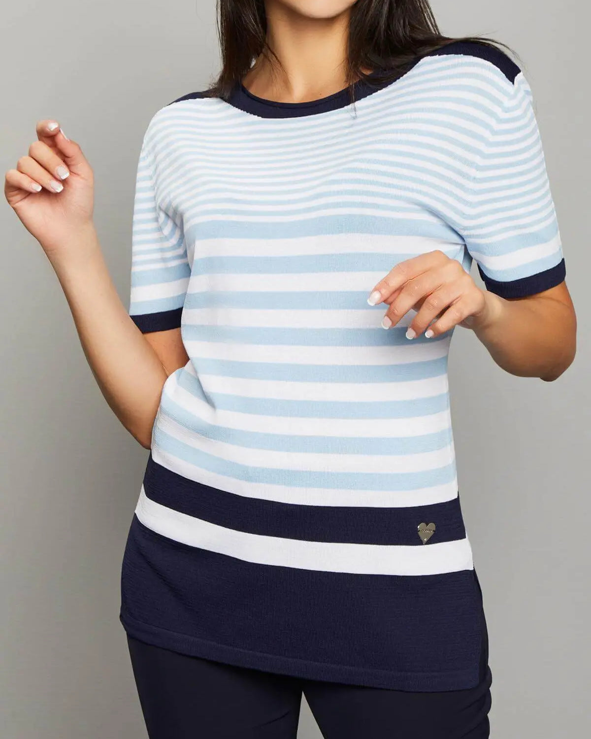 Maglia righe CIELO-BLUE NAVY DORABELLA