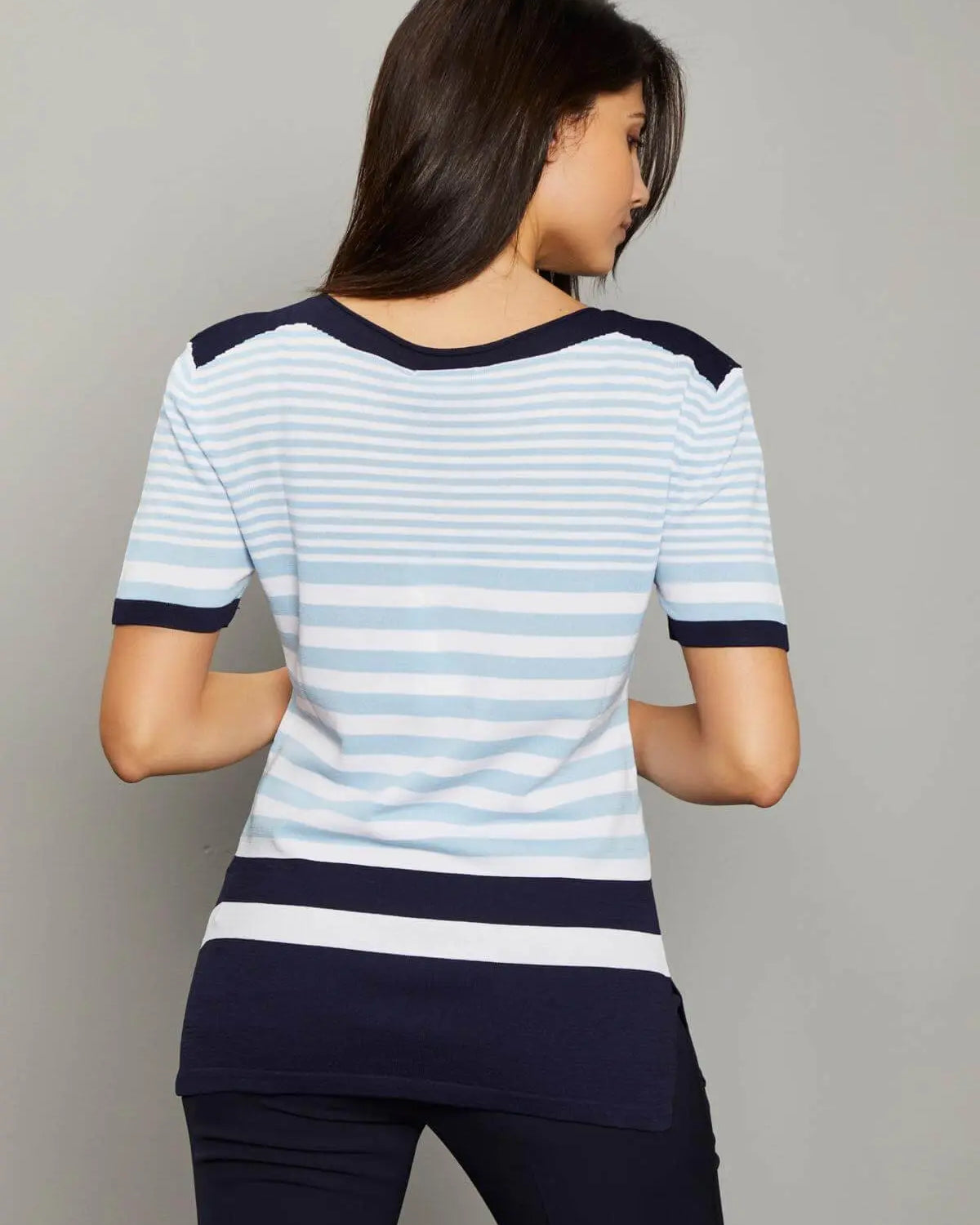 Maglia righe CIELO-BLUE NAVY DORABELLA