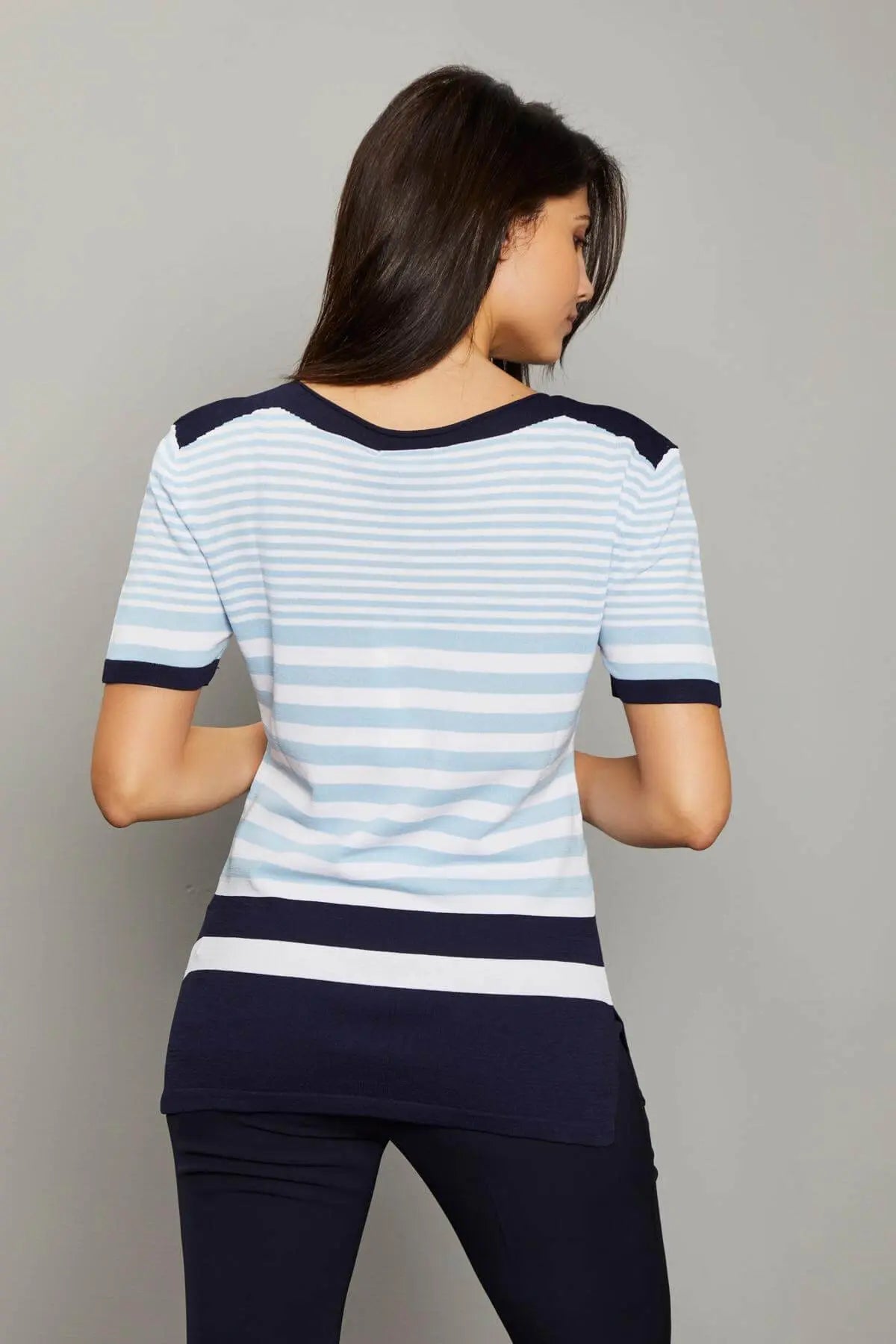 Maglia righe CIELO-BLUE NAVY DORABELLA