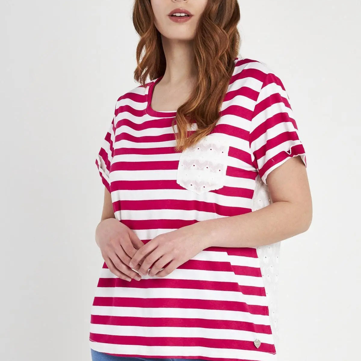 Maglia righe FUXIA DORABELLA XXL