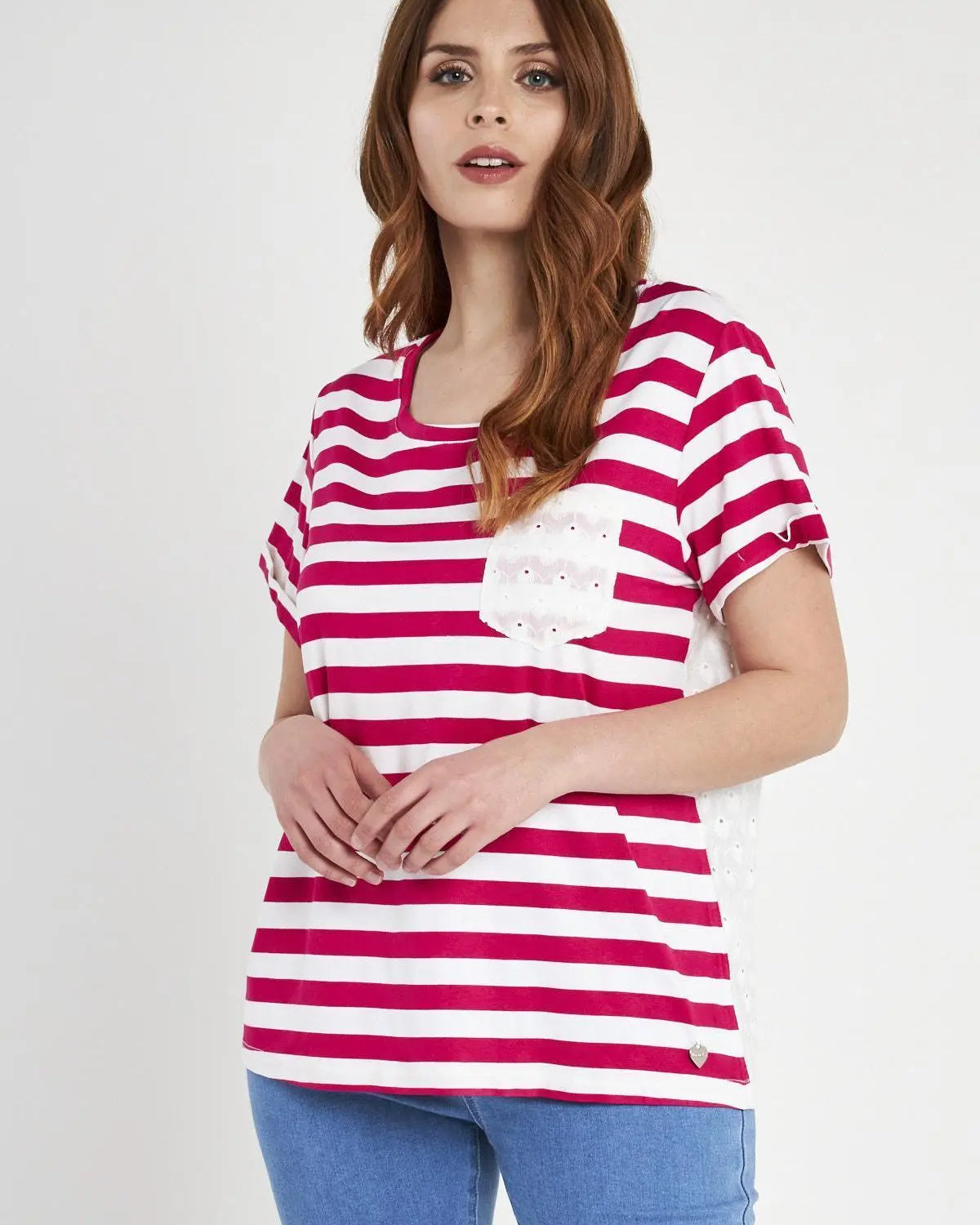 Maglia righe FUXIA DORABELLA XXL