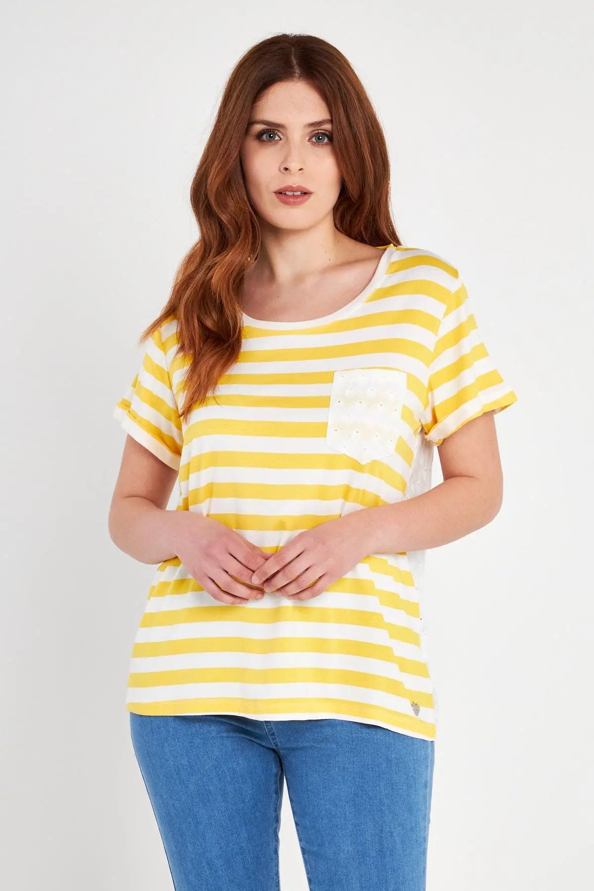Maglia righe GIALLO DORABELLA XXL