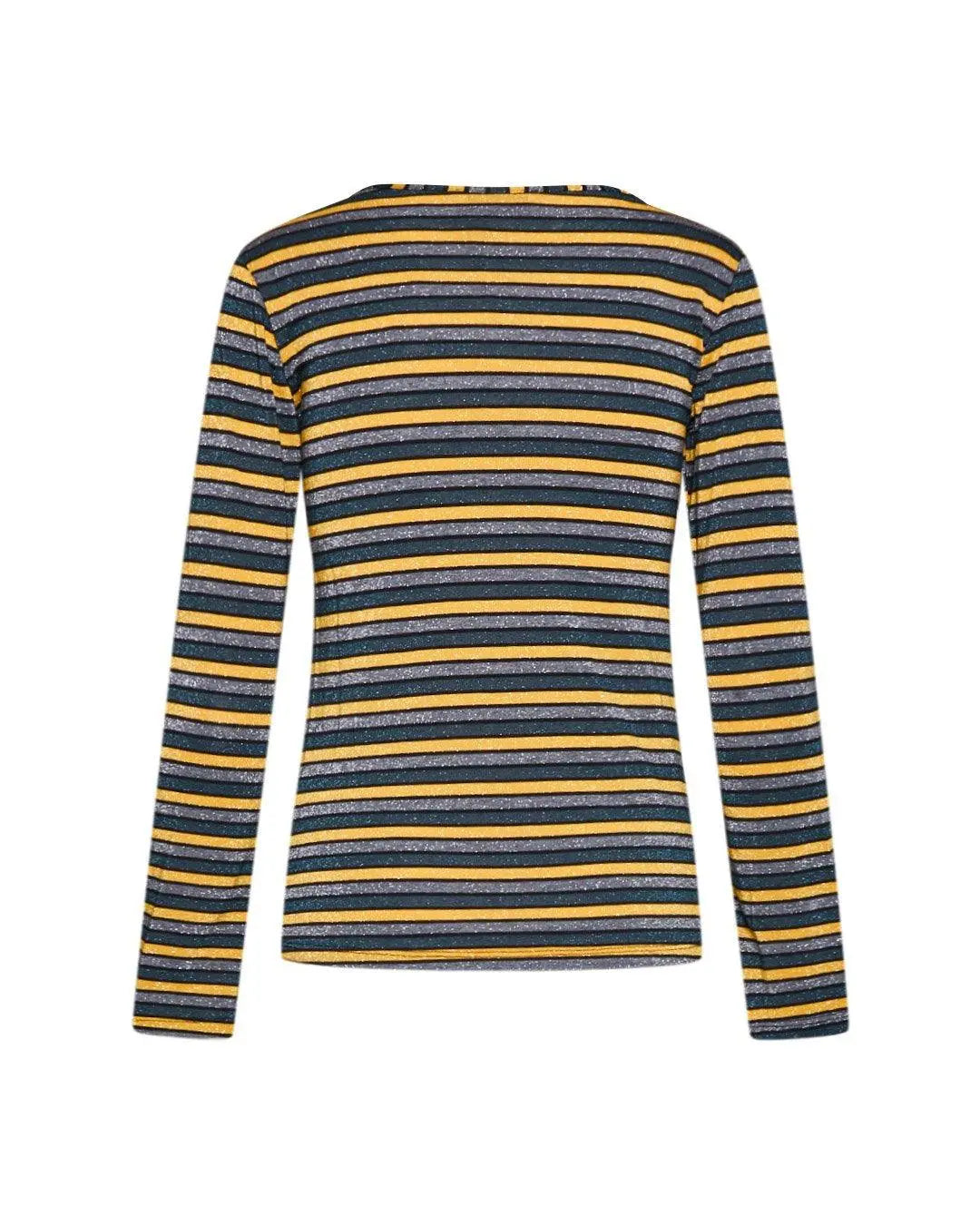 Maglia righe SENAPE-BOSCO IRONICA