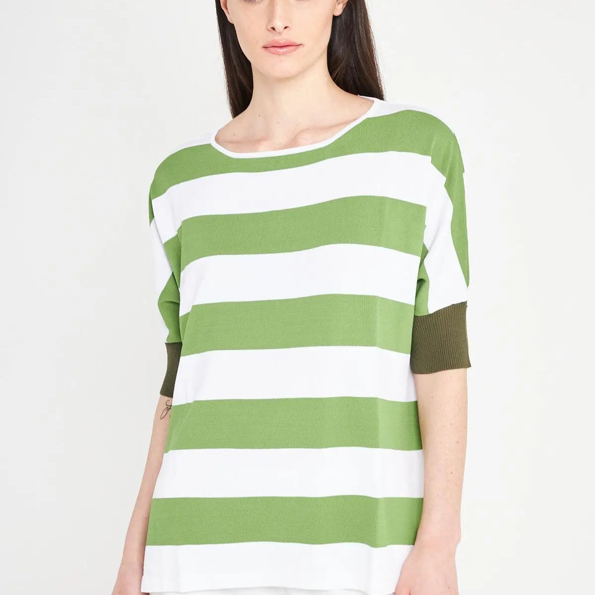 Maglia righe VERDE IRONICA XL