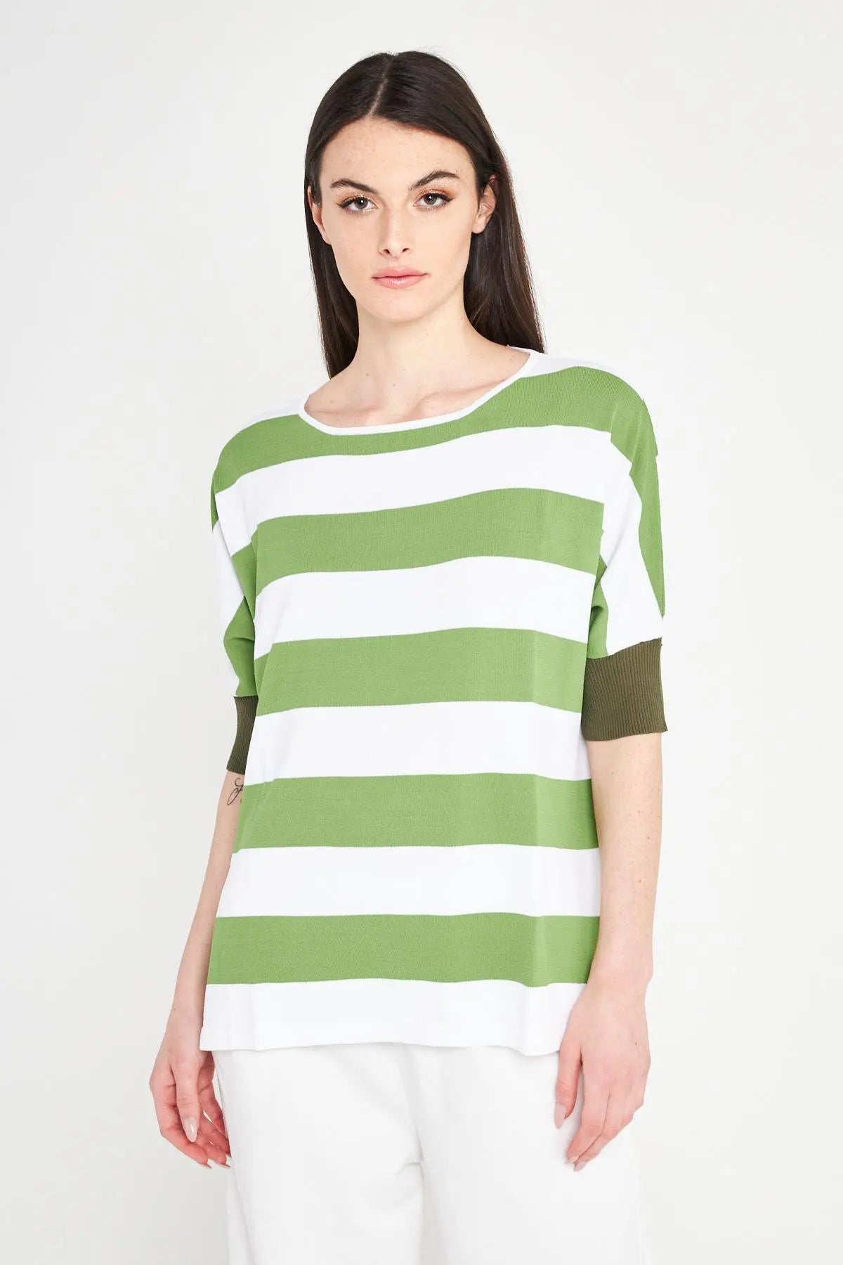 Maglia righe VERDE IRONICA XL