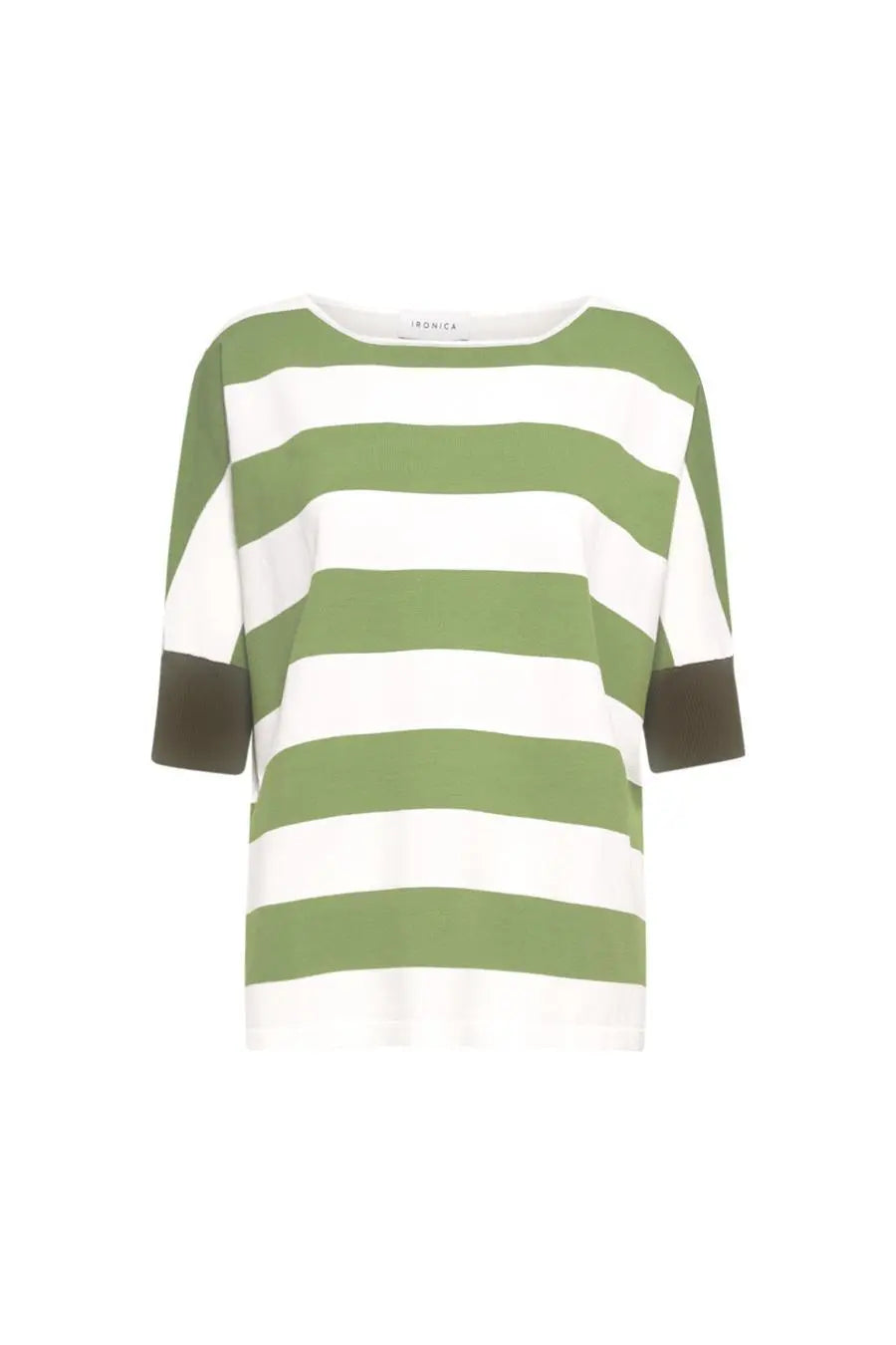 Maglia righe VERDE IRONICA