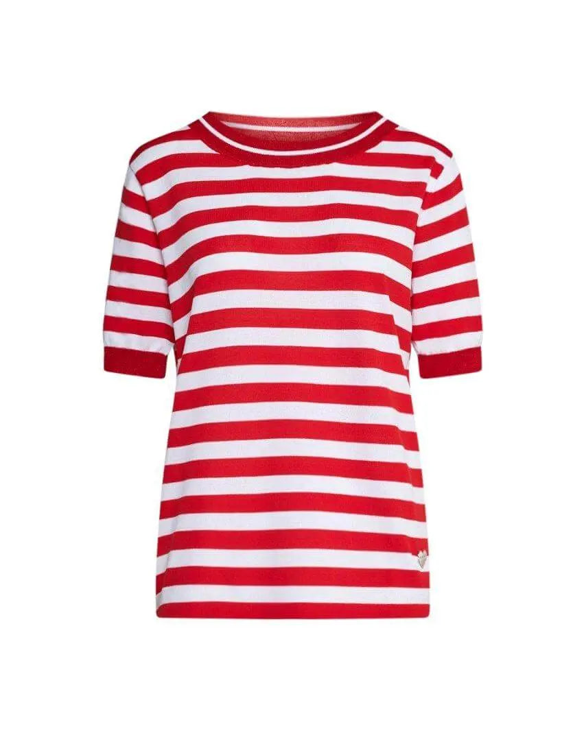 Maglia righe a contrasto ROSSO-BIANCO DORABELLA XL