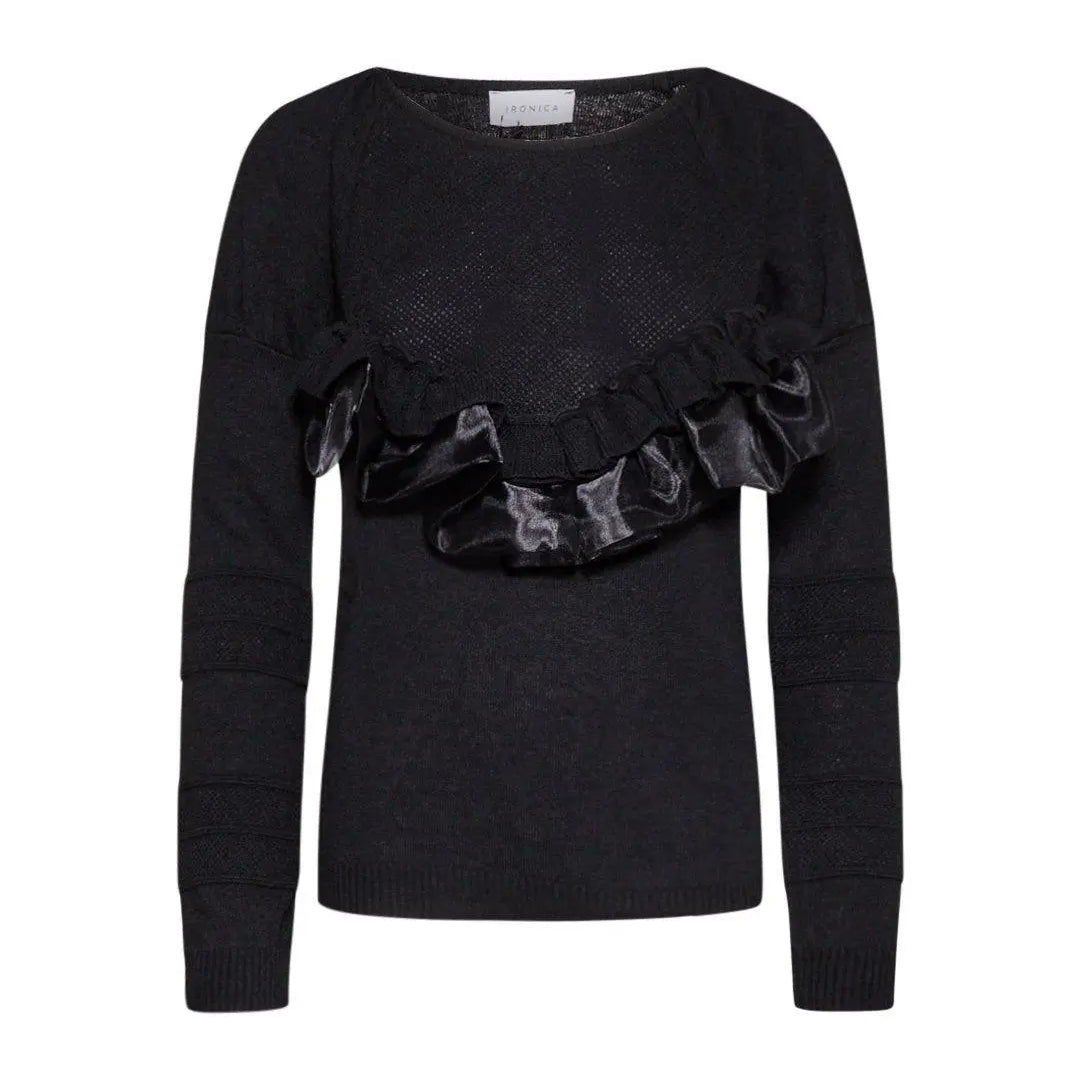 Maglia rouches NERO IRONICA 3