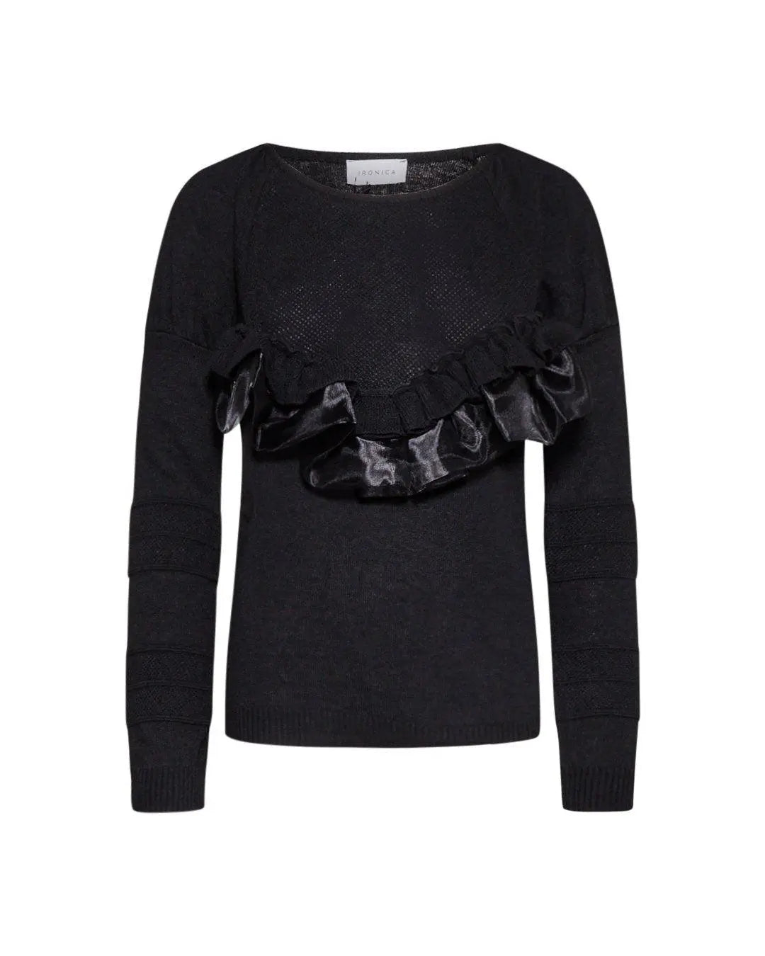 Maglia rouches NERO IRONICA 3