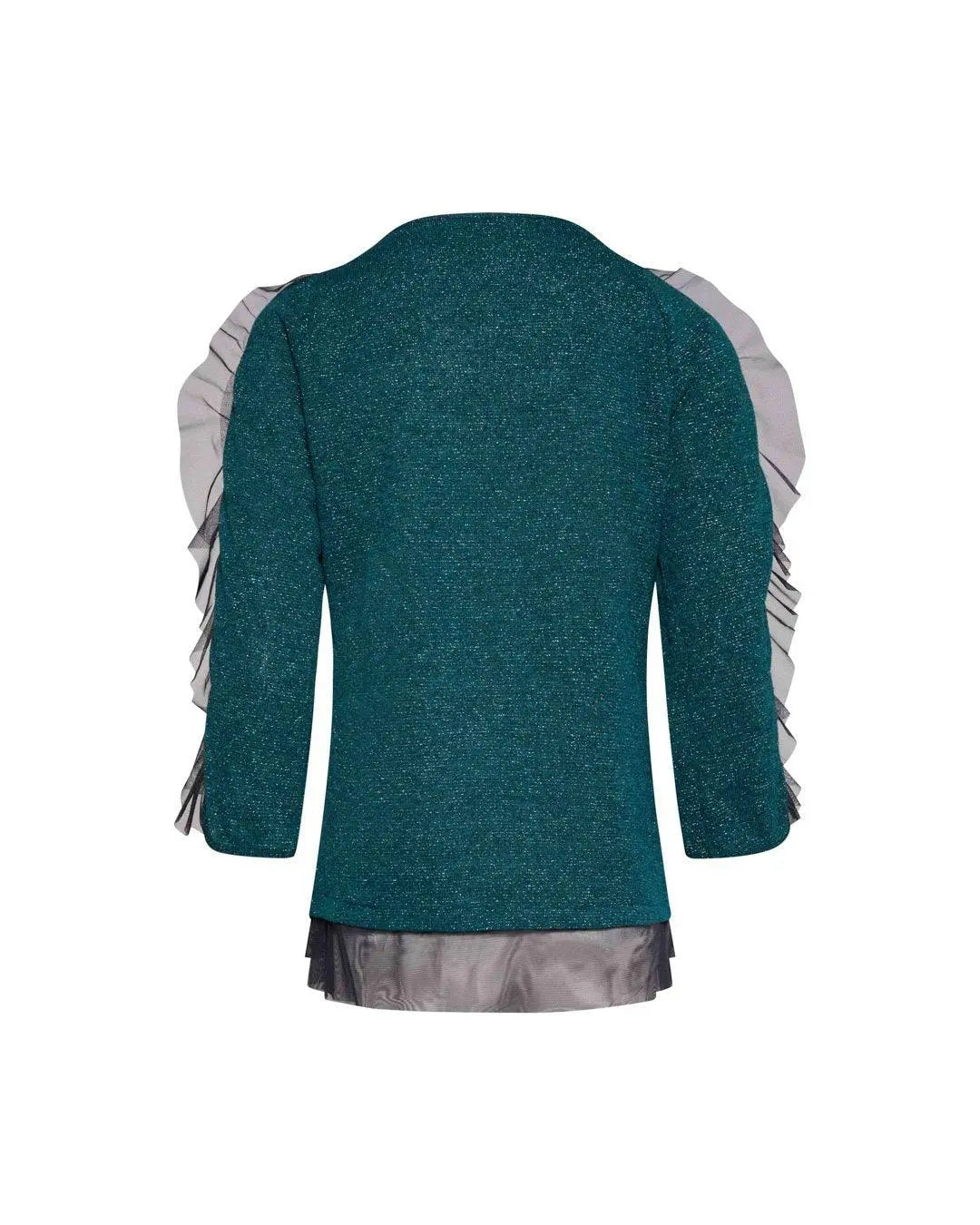 Maglia rouches VERDE-NERO IRONICA