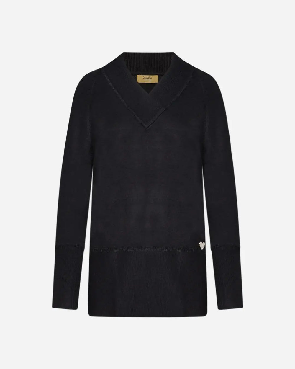 Maglia scollo V NERO DORABELLA CURVY