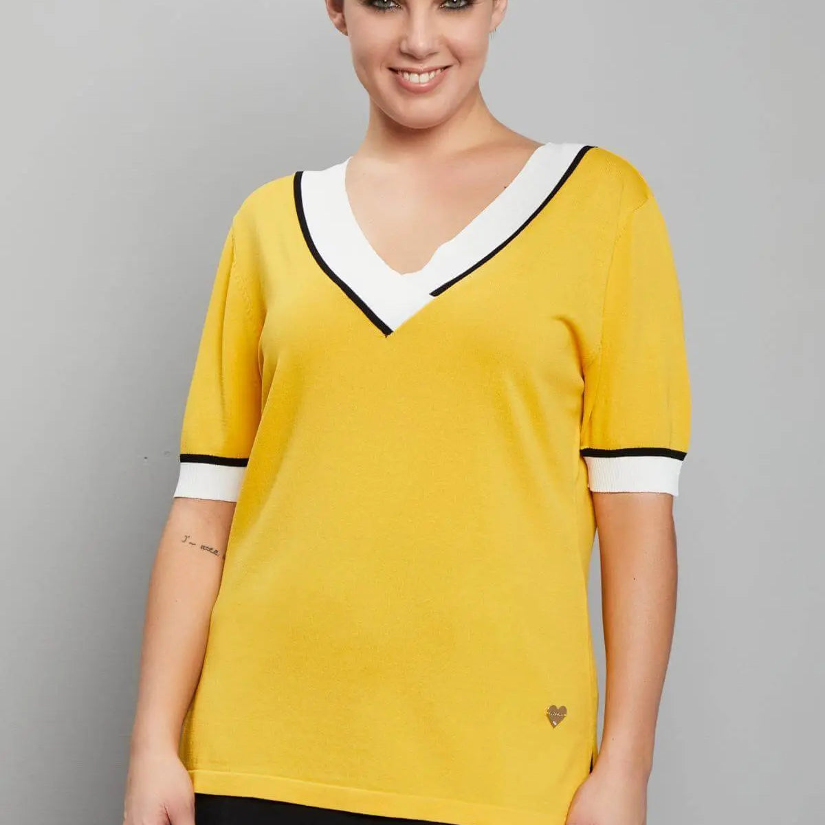 Maglia scollo V OCRA DORABELLA PIU' XL