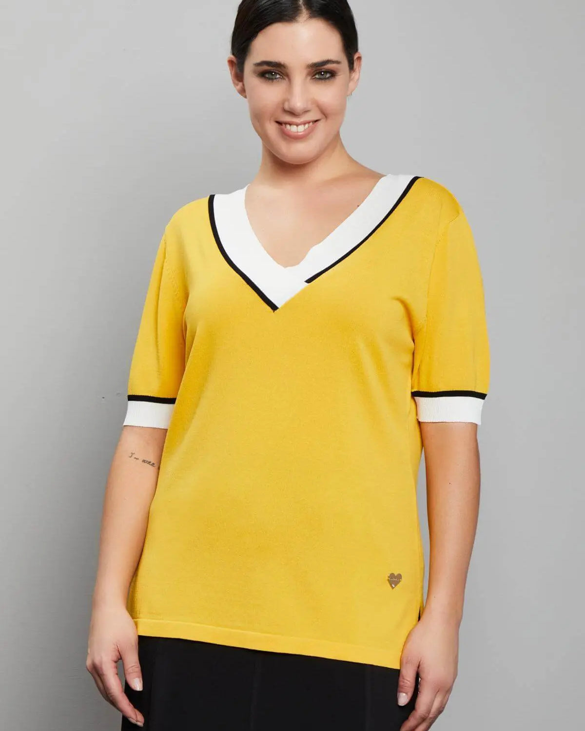 Maglia scollo V OCRA DORABELLA PIU' XL