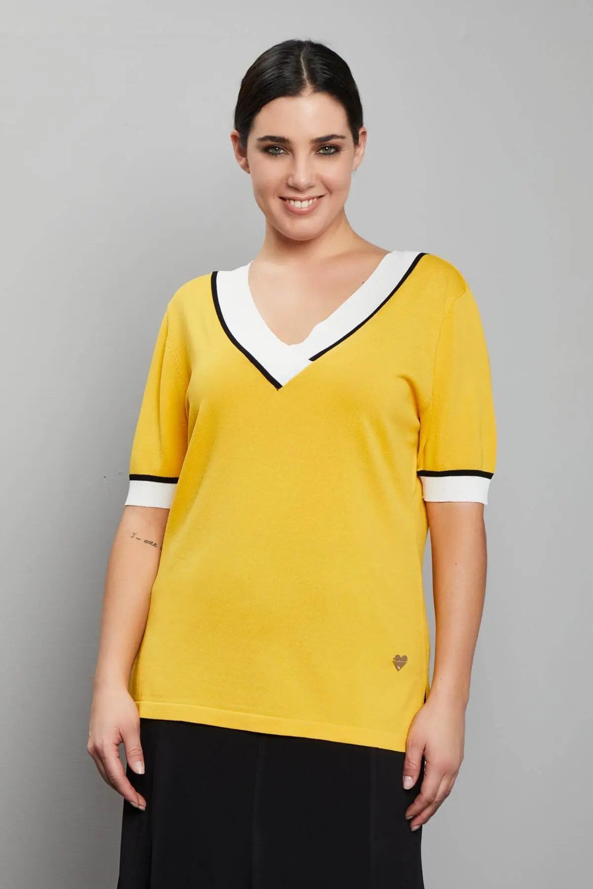 Maglia scollo V OCRA DORABELLA PIU' XL
