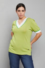 Maglia scollo V PISTACCHIO DORABELLA PIU' XL