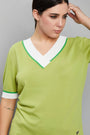 Maglia scollo V PISTACCHIO DORABELLA PIU'