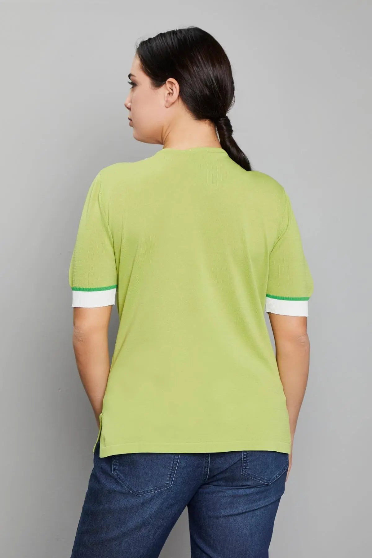 Maglia scollo V PISTACCHIO DORABELLA PIU'