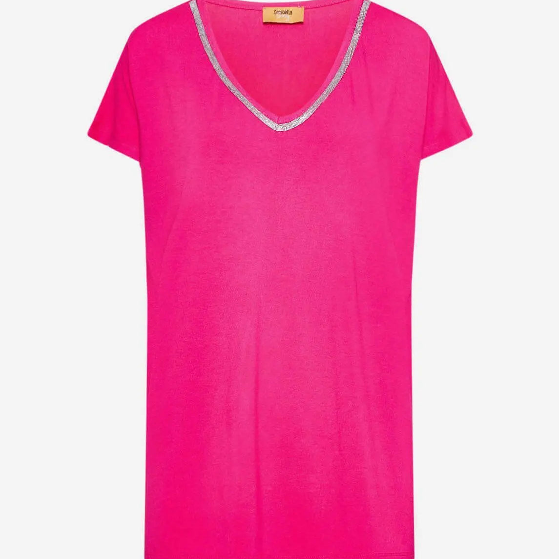 Maglia scollo V catenina MAGENTA DORABELLA CURVY XL