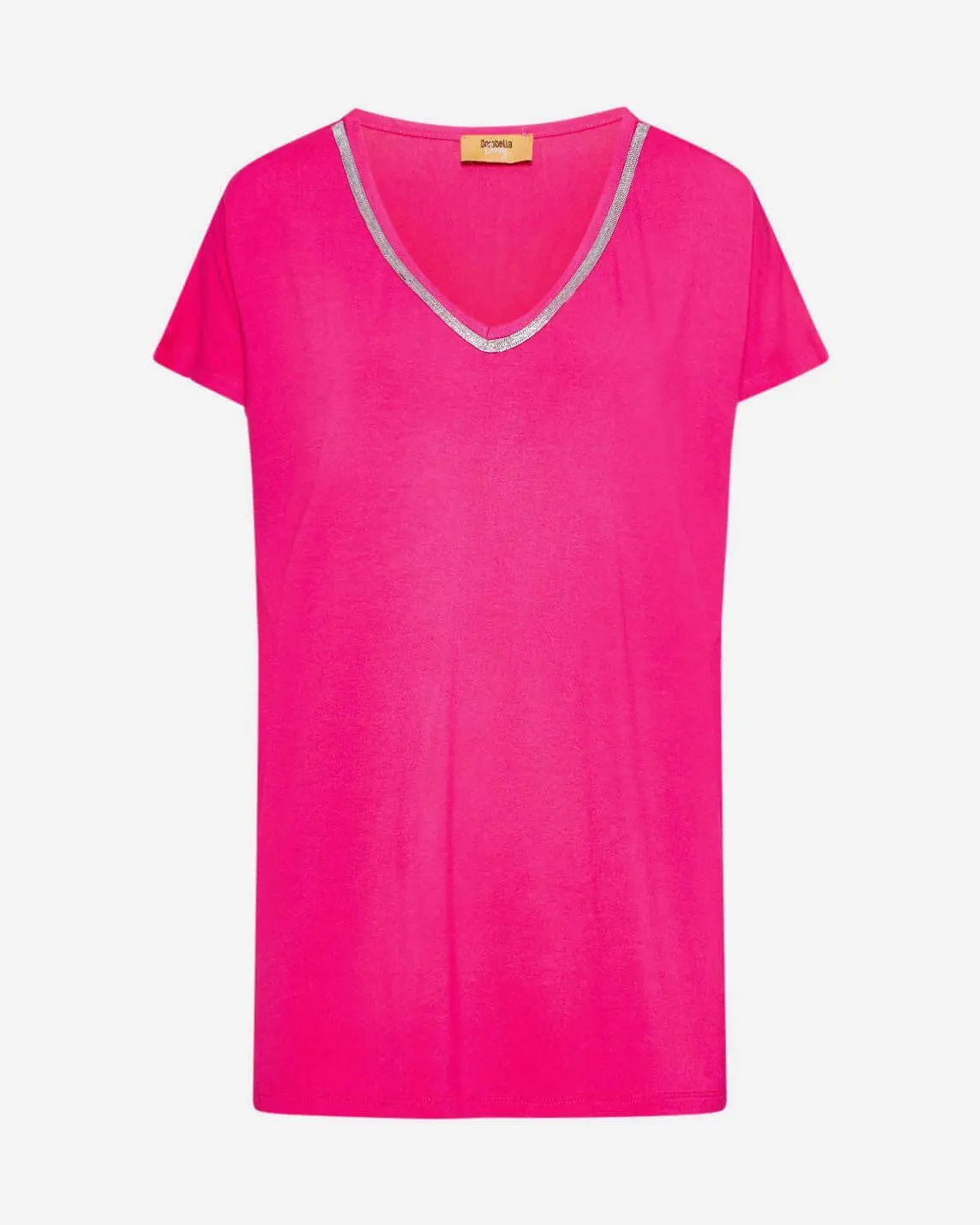 Maglia scollo V catenina MAGENTA DORABELLA CURVY XL