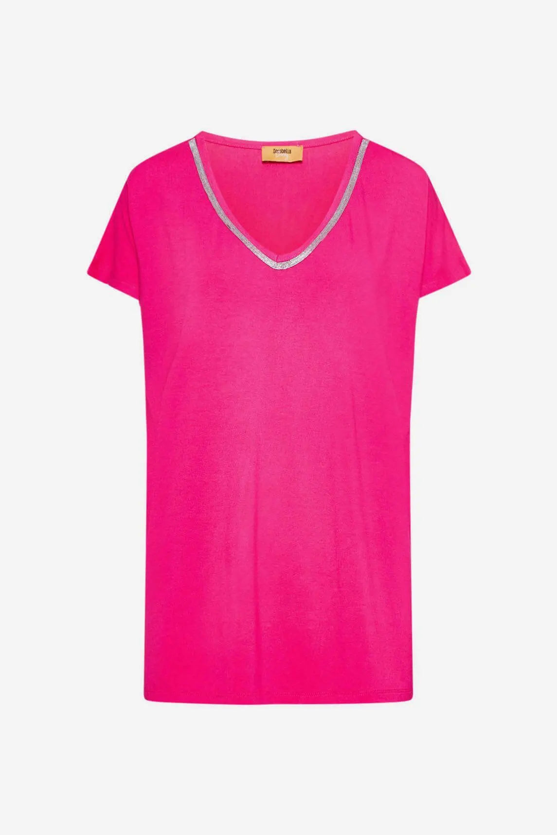 Maglia scollo V catenina MAGENTA DORABELLA CURVY