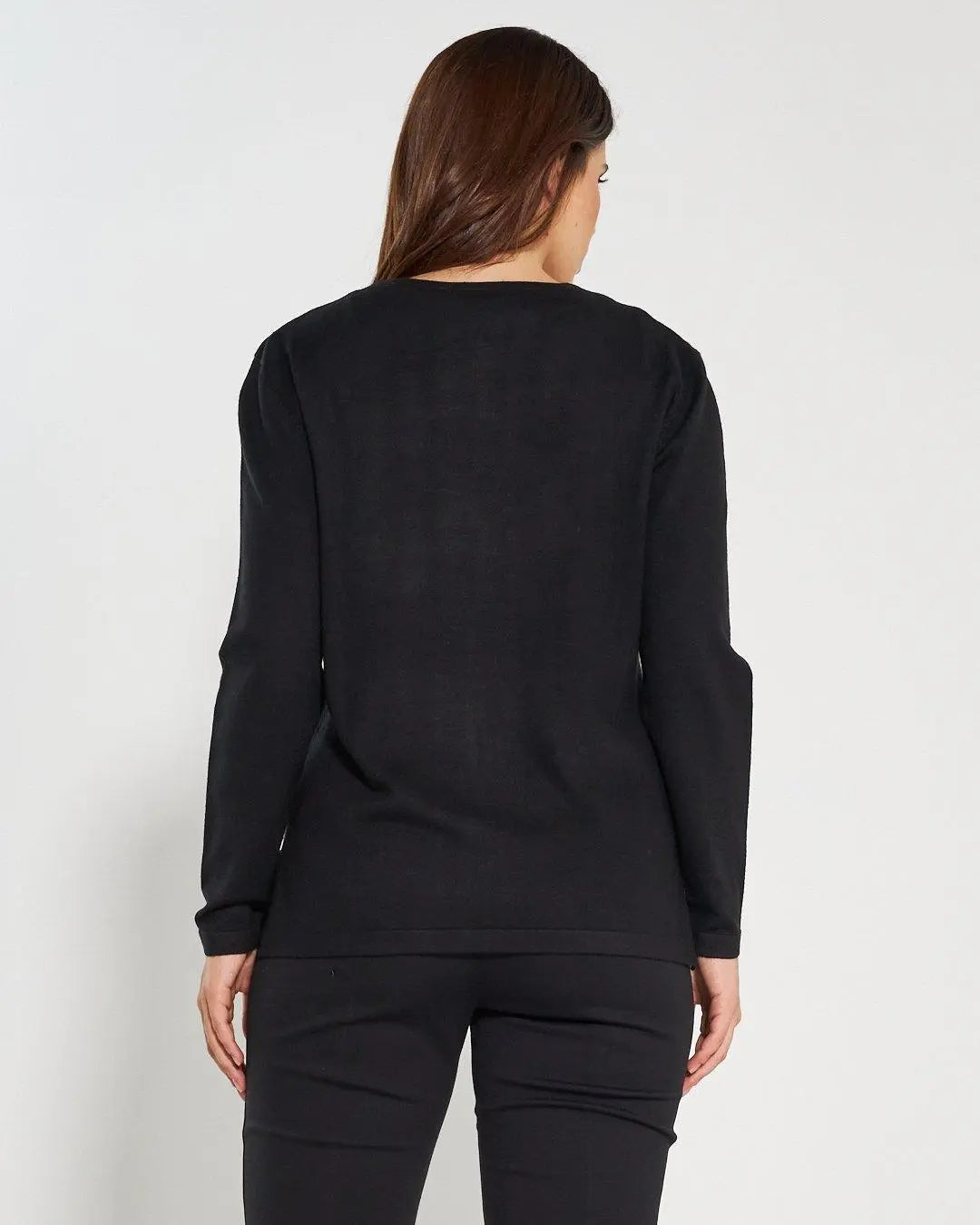 Maglia scollo "V" BLACK DORABELLA PIU'