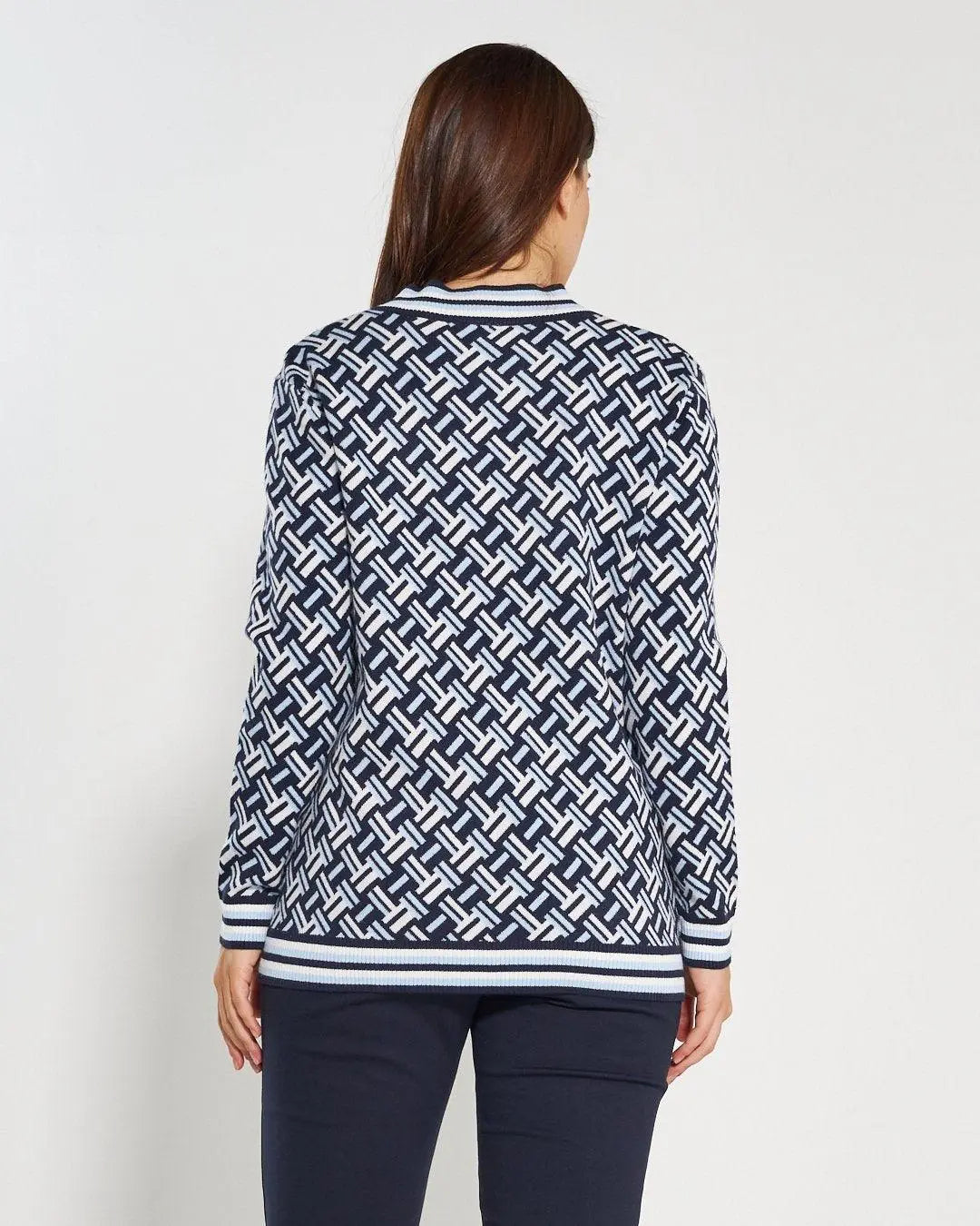Maglia scollo "V" BLUE NAVY DORABELLA PIU'