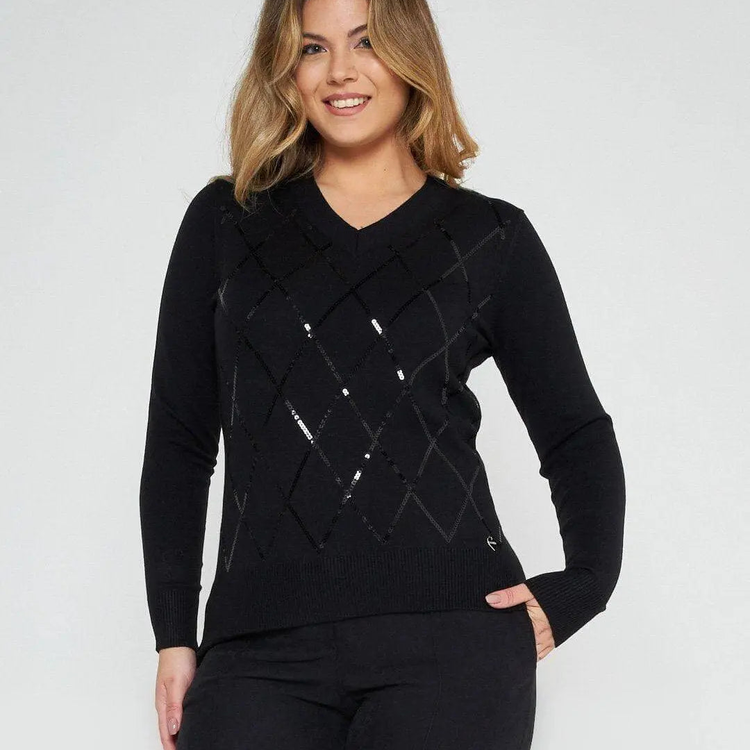 Maglia scollo "V" NERO DORABELLA XL