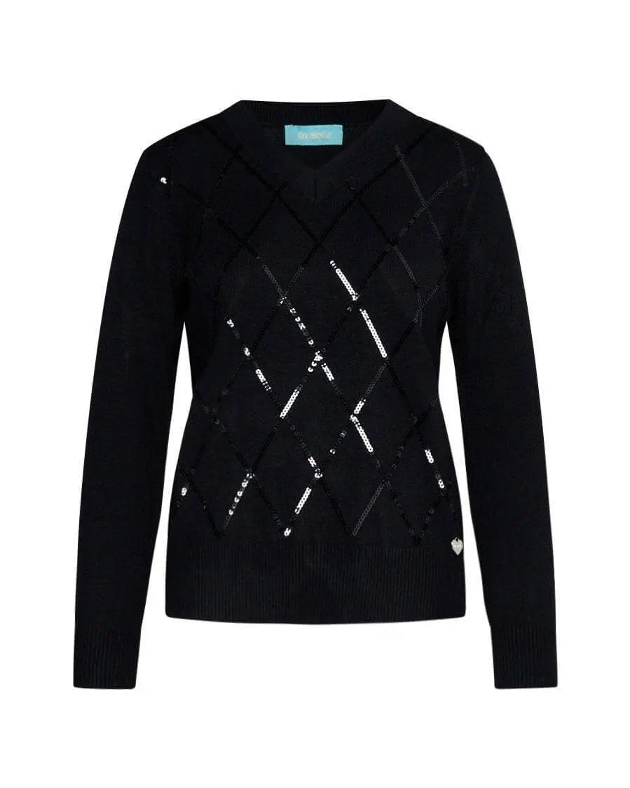 Maglia scollo "V" NERO DORABELLA