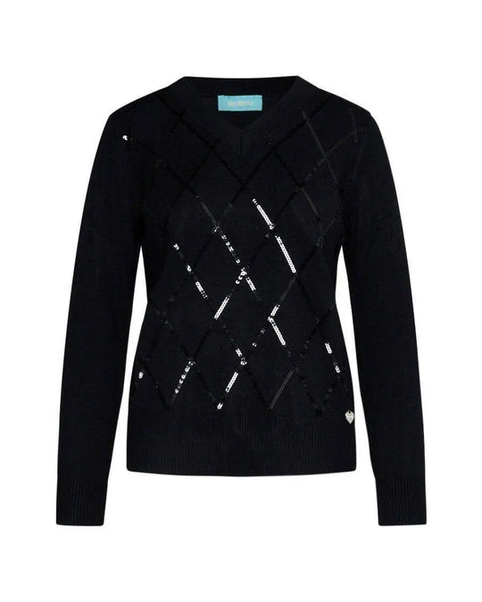 Maglia scollo "V" NERO DORABELLA