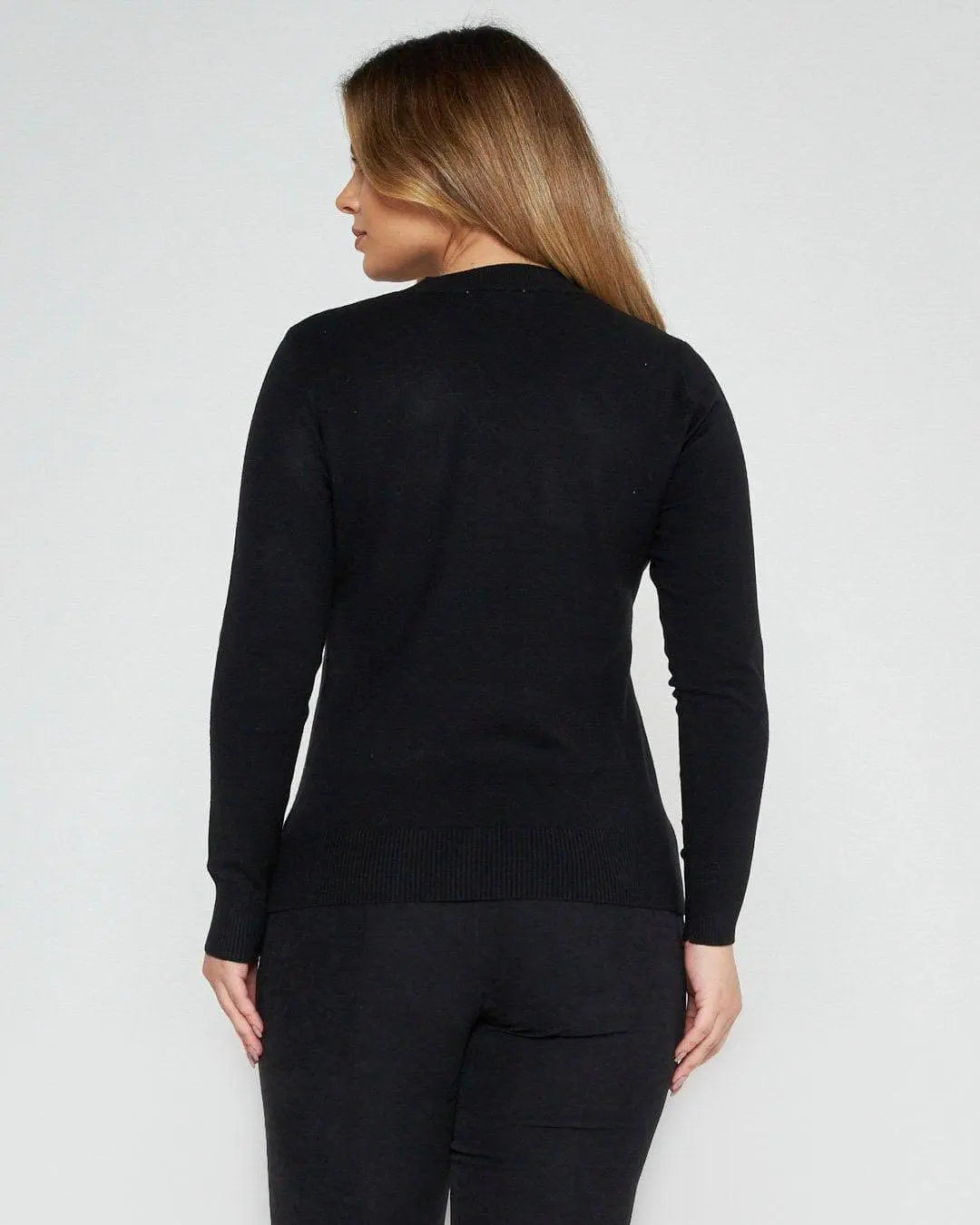 Maglia scollo "V" NERO DORABELLA