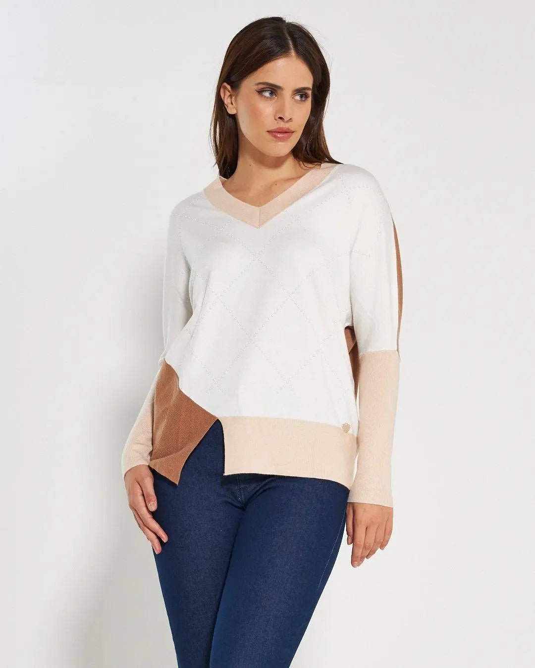 Maglia scollo "V" OFF WHITE DORABELLA XL