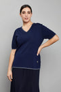 Maglia scollo a V BLUE NAVY DORABELLA PIU' XL