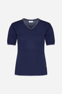 Maglia scollo a V BLUE NAVY DORABELLA PIU'