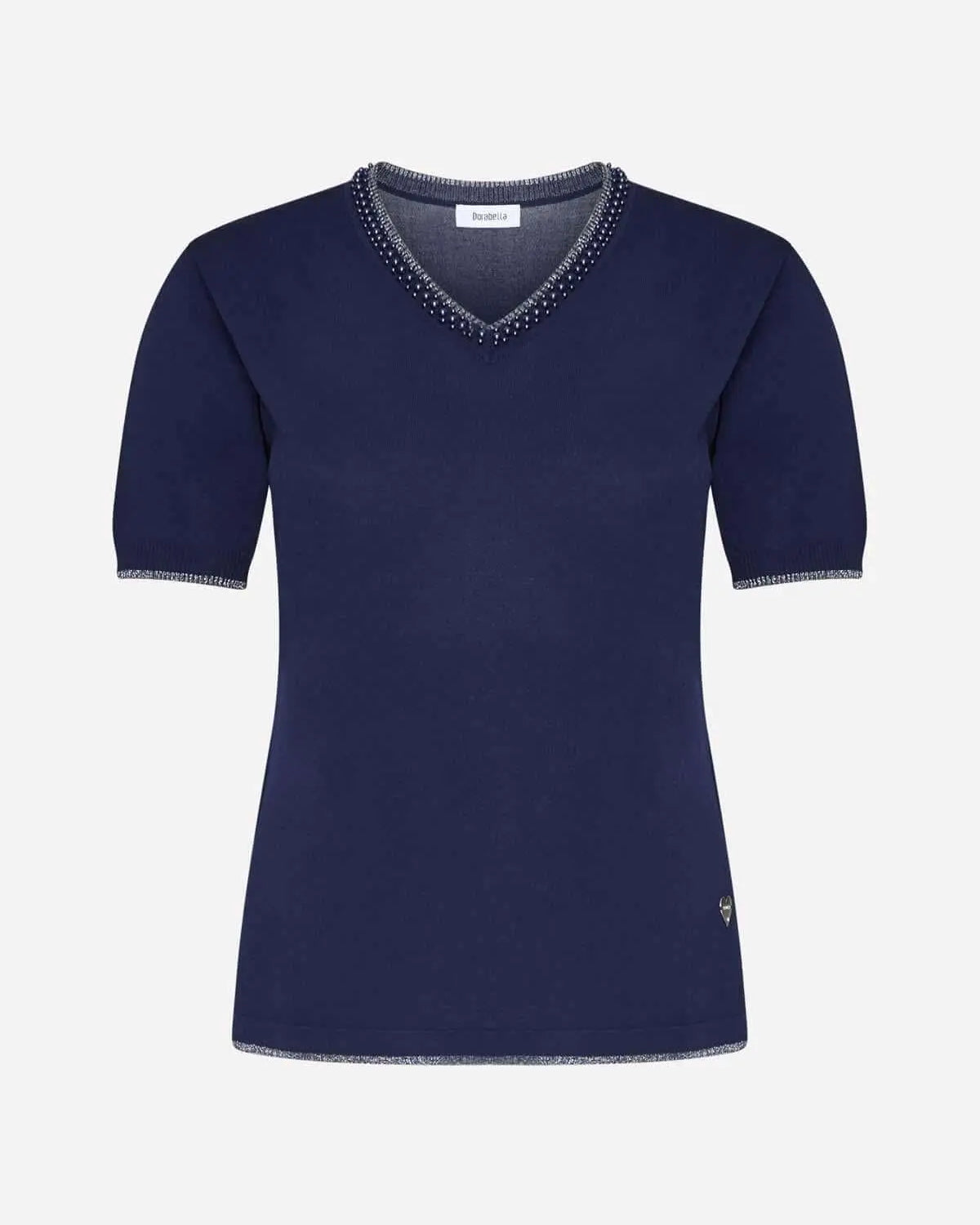 Maglia scollo a V BLUE NAVY DORABELLA PIU'