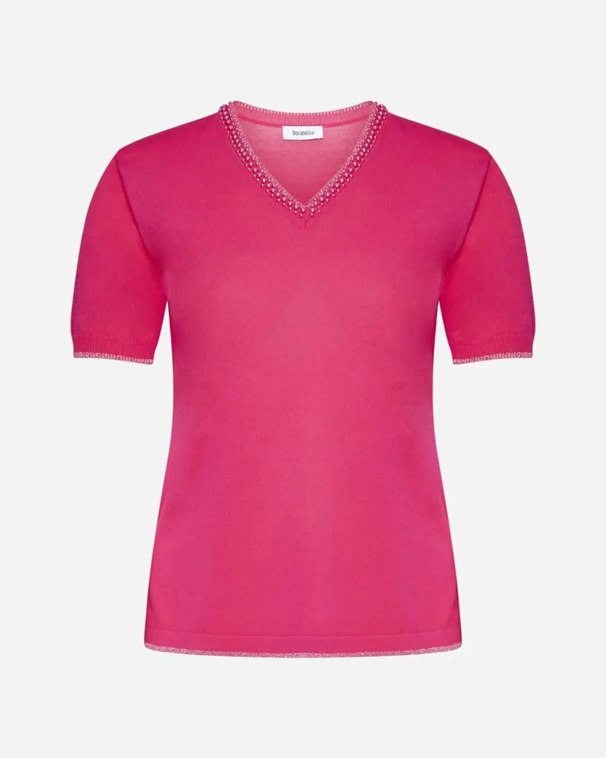 Maglia scollo a V MAGENTA DORABELLA PIU'