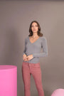 Maglia scollo a V POLVERE IRONICA