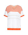 Maglia scollo a V fantasia a righe ARANCIO DORABELLA PIU' XL