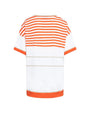Maglia scollo a V fantasia a righe ARANCIO DORABELLA PIU'