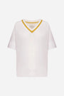 Maglia scollo a V lurex MANGO IRONICA