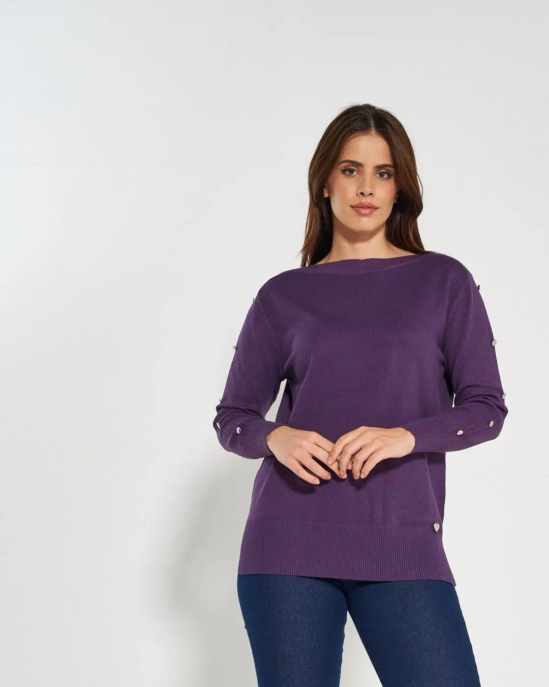 Maglia scollo a barca LAVANDA DORABELLA PIU'