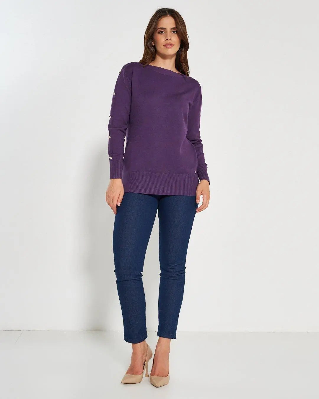 Maglia scollo a barca LAVANDA DORABELLA PIU'