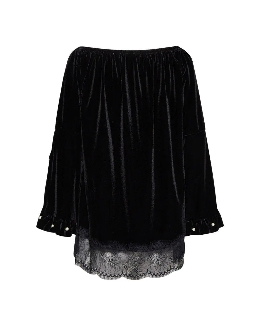 Maglia shiffer con perline NERO IRONICA