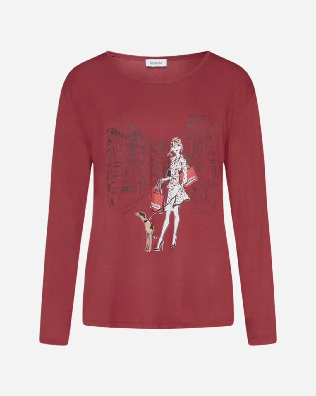 Maglia stampa city ROSSO DORABELLA PIU'